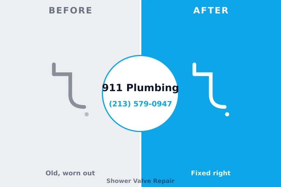 Before and after: plumbing repair Hybla Valley, VA